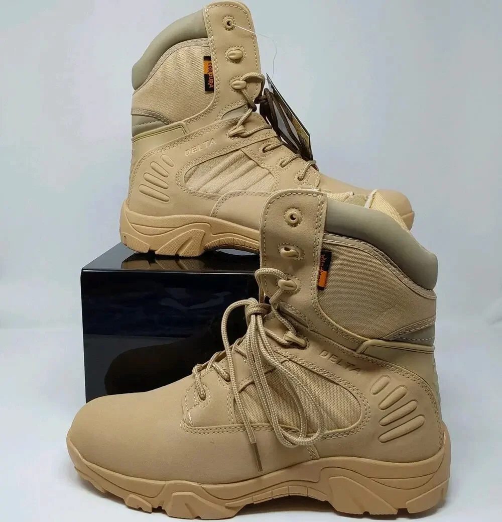 Delta Tactical Desert Tan Combat Boots Men's US 11 Military Hiking Cordura